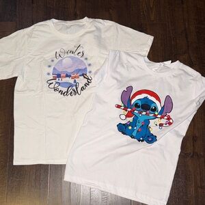 White Graphic Christmas T-Shirts